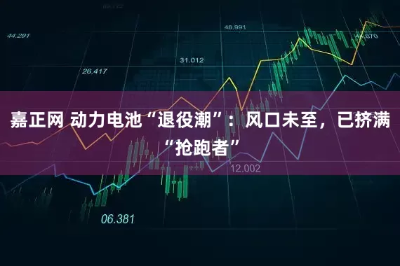 嘉正网 动力电池“退役潮”：风口未至，已挤满“抢跑者”